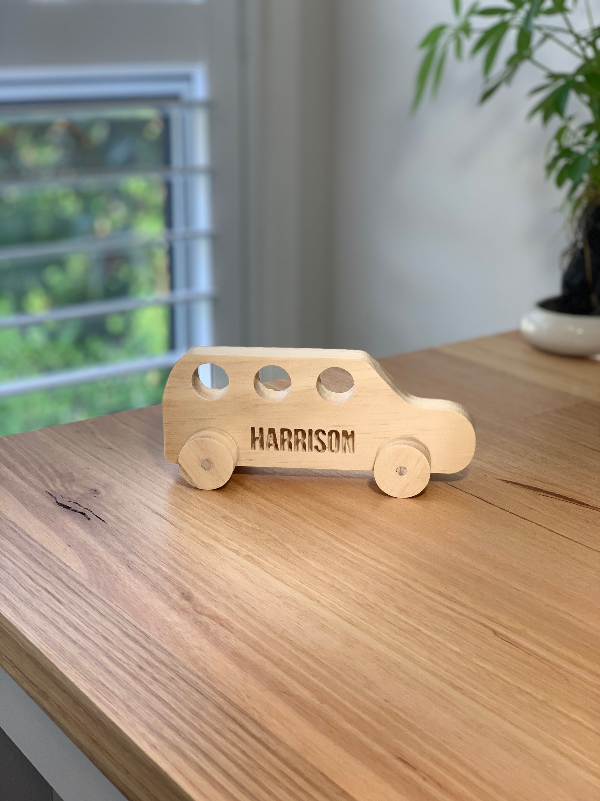 Personalised on sale wooden car